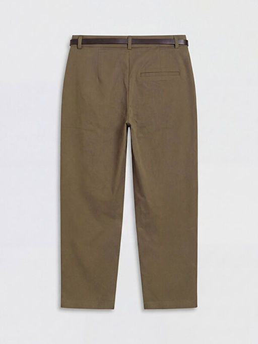 Beli Kemerli Gabardin Kad?n Pantolon
