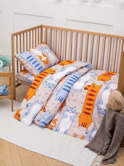 Наволочка 40*60 см, бязь "Комфорт", детская расцветка (Кот батон)