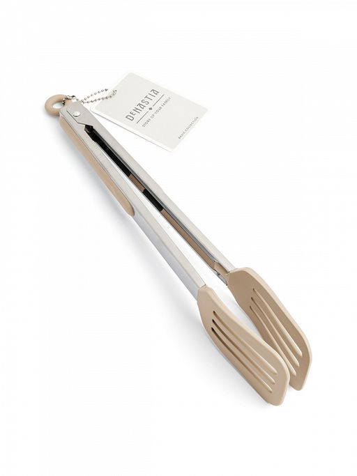 Щипцы кухонные универсальные 33,5x5,5 бежевый Нерж.сталь, силикон - Denastia фото 5
