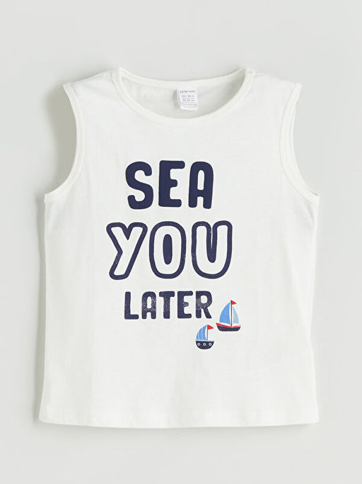 Bask?l? Erkek Bebek Atlet ve ?ort 2li