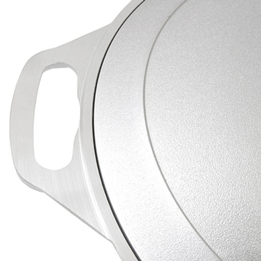 Кастрюля-жаровня алюминиевая 4л, д36см, h11см, литая, металлическая жаропрочная крышка (Россия)