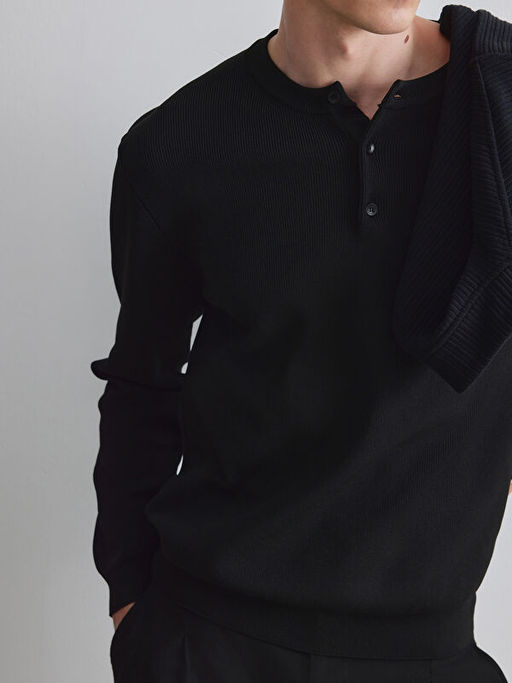 Bisiklet Yaka Erkek Triko Kazak