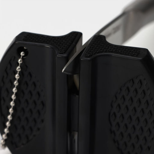 Заточка для ножей Доляна, 7.5×6×2.5 см, с 2 отделениями для стальных и керамических ножей, МИКС