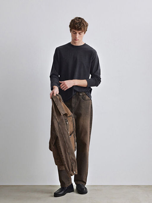 Bisiklet Yaka Erkek Sweatshirt