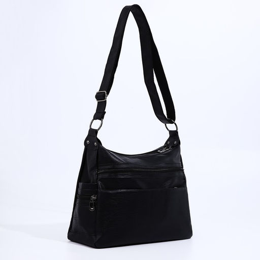 Сумка-мешок на молнии цвет чёрный - Simaland фото 4