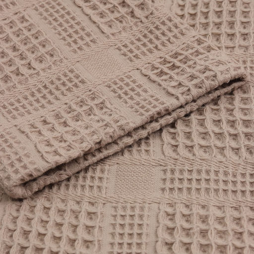 Халат вафельный мужской SL HOME: Chess «Саббиа», размер S, хлопок 100%, коричневый