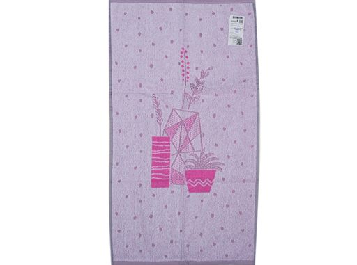 6с103.412ж1 Цветочный мотив (розово-сер) Полотенце махровое 50х90см