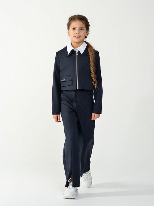 Синий жакет для девочки Mooriposh, модель 0722