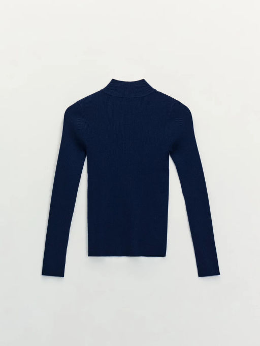 Джемпер в рубчик с молнией / Zarina  фото 7