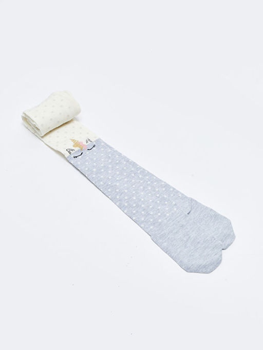 Desenli K?z ?ocuk K?lotlu ?orap