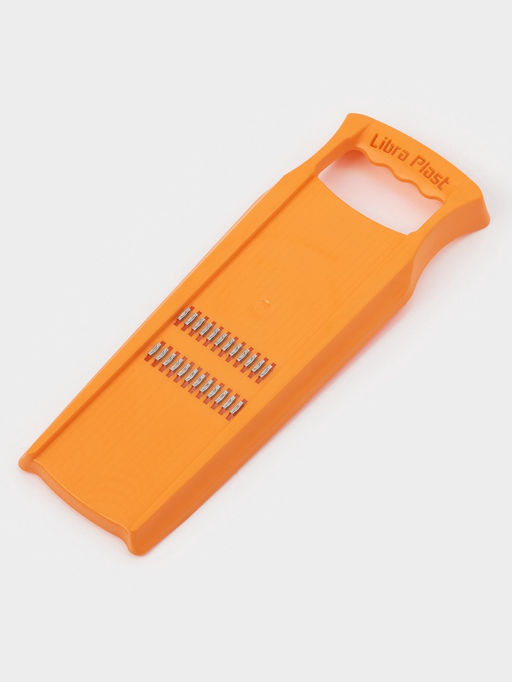 Тёрка для корейской моркови Libra Plast, 33×12 см, с широкой ручкой, оранжевая
