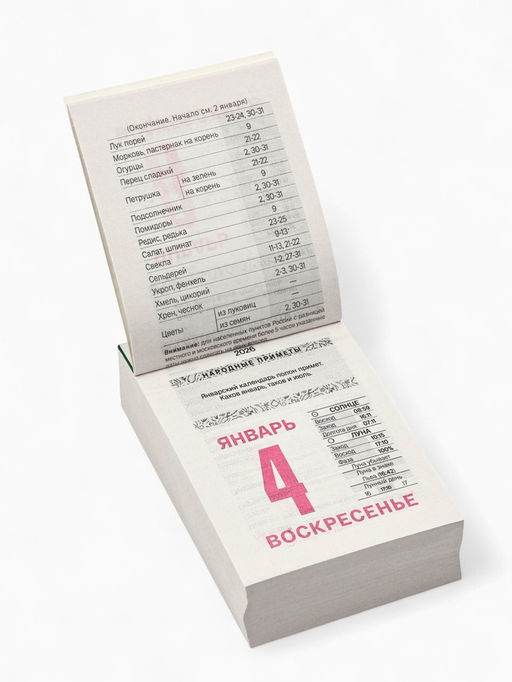 Календарь 2026 отрывной «Садово-огородный», 7.7×11.4 см