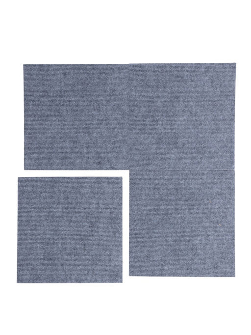 Ковролин самоклеящийся для пола и для стен, 300×300 мм, цвет светло – серый, 10 шт.