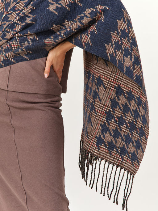 в составе ШЕРСТЬ  и КАШЕМИР Большой, мягкий, теплый  двусторонний палантин - Tantino фото 8