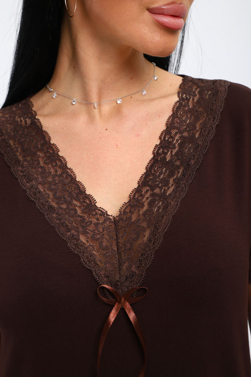 Ночная сорочка из вискозы Олеся шоколад - Амадэль фото 20