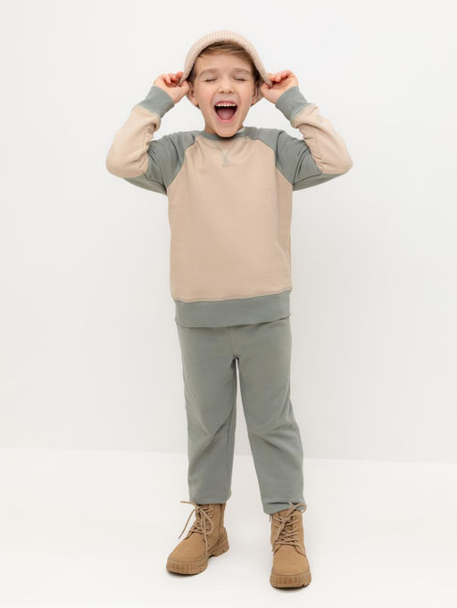 КР 302161/темно-бежевый джемпер для мал