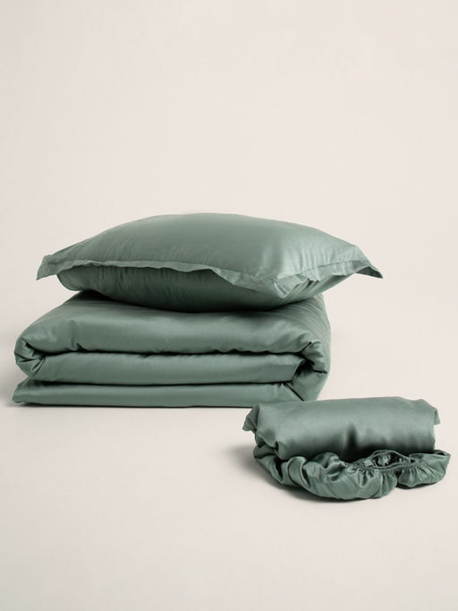 Наволочка SL Home Tencel, 70×70+3 см, тенсель, эвкалиптовое волокно 100%, оливковая