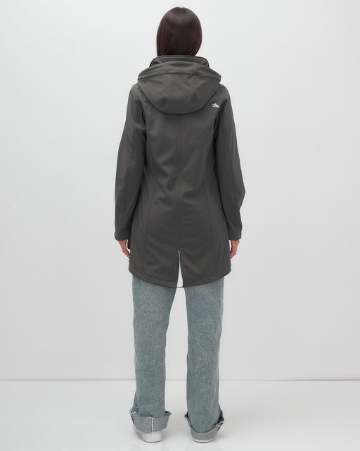 Парка спортивная женская с капюшоном softshell темно-серого цвета 9568TC - Mtforce фото 5