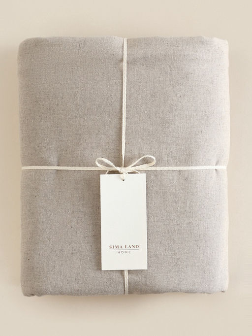 Пододеяльник 2-спальный SL Home Linen collection, 200220 см, бежевый, полулён