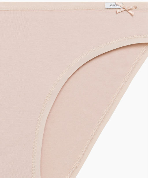 ATLANTIC 3CLP-001 Трусы бикини Bikini - набор 3 шт. светло-бежевый + белый + светло-серый меланж  фото 4