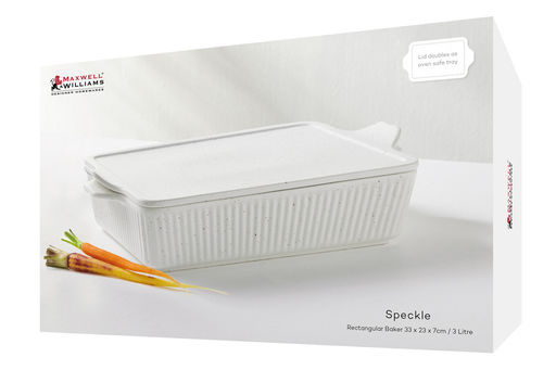 Форма для запекания, 33х23 см, с крышкой, фарфор P, прямоугольная, молочная, в крапинку, Speckle - Maxwell & Williams фото 6