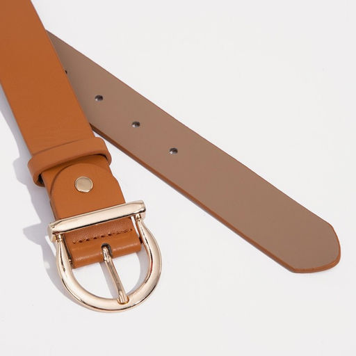 Ремень женский, ширина 3,5 см, винт, пряжка метал, цвет рыжий - Simaland фото 2