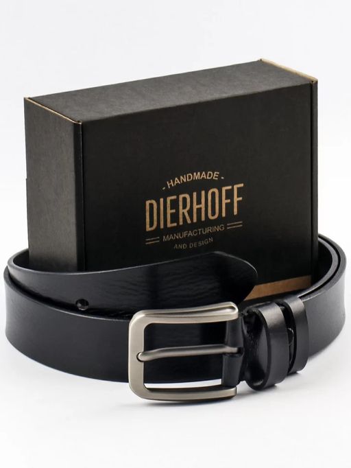 Мужской кожаный ремень Dierhoff ДРК 3055/3-40 Черный