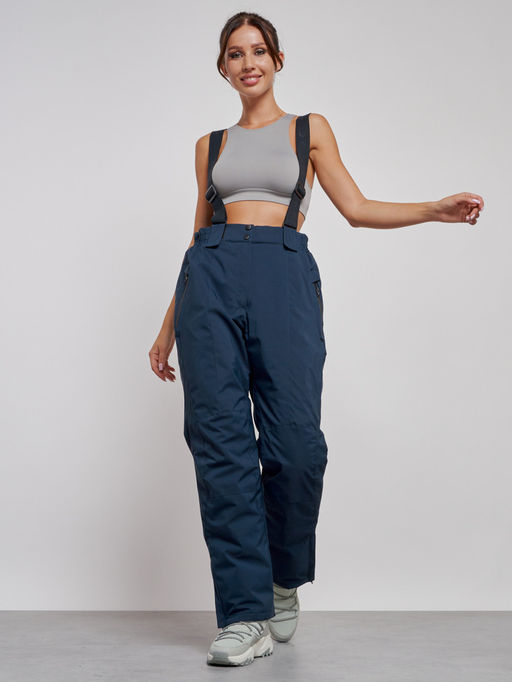 Горнолыжный костюм женский большого размера зимний бирюзового цвета 03960Br - Chunmai фото 22