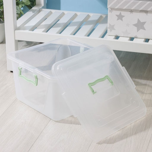 Контейнер для хранения «Комфорт», 15 л, 32×34×22.5 см, с крышкой, МИКС