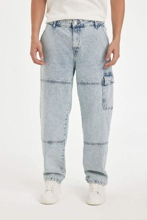Wide Leg Fit Genis Kal?p Normal Bel Genis Paca Jean Pantolon - Defacto фото 2