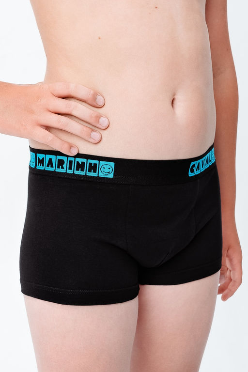 Трусы боксеры на мальчика открытая резинка БПО черный