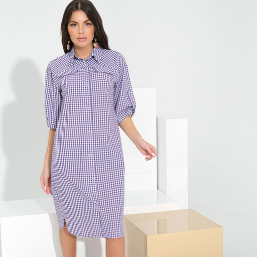 Платье Серьезный аргумент (violet, с поясом) - Charutti фото 6