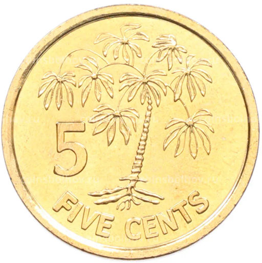 Монета 5 центов 2012 года Сейшелы