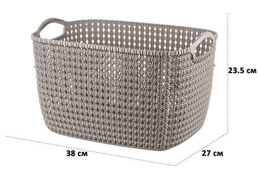 Корзинка 19 л 38*27*23,5 см Паола латте (модель 466) - Elan gallery фото 2