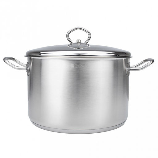 Кастрюля из нержавеющей стали 8л, д26см, h16,5см, дно д24,3см, s4мм, металлическая крышка, пароотвод, капсулированное дно с алюминиевой вставкой, матовая полировка внутри и снаружи, зеркальная полировка у крышки, мерная шкала, пэт пакет, TalleR (Ки
