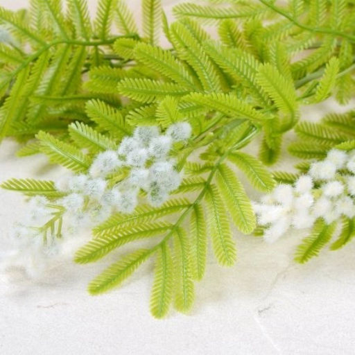 Цветок искусственный Мимоза 86 см / MNY-02 /уп 600/белая - Галеонтрейд фото 2