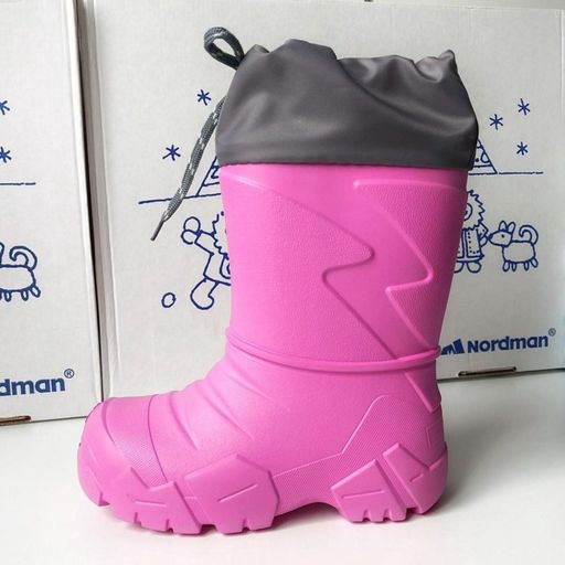 Сапоги детские Nordman Kids со съемным флисовым утеплителем лайм  фото 77