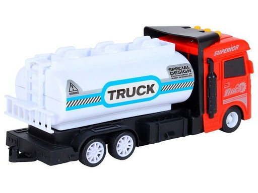 Машина AUTODRIVE Пожарная машина с цистерной фрикционная, свет, звук, в/к 23,5*7*11 см