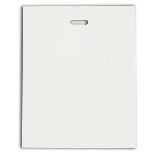 Цена за 50 шт. Пакет полиэтиленовый с вырубной ручкой, Белый 30-40 См, 30 мкм