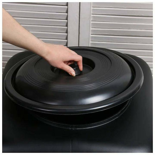 Бак для душевой 100 л. (квадрат.) черный М3271