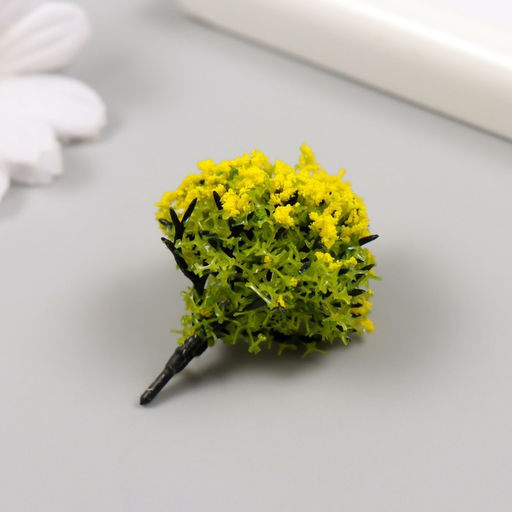 Цена за 6 шт. Искусственное растение для творчества пластик «Жёлтая акация», 4 см