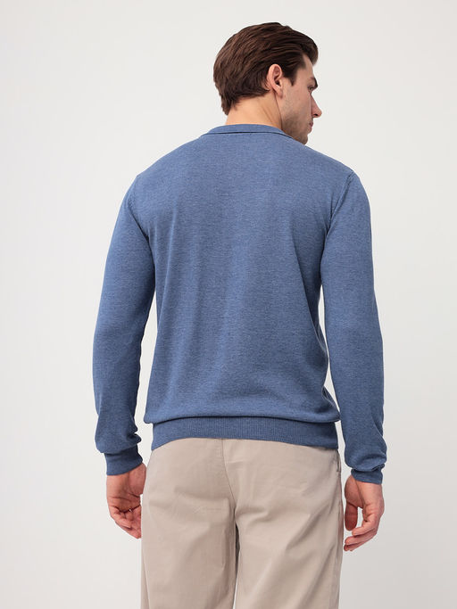 Джемпер мужской с воротником поло GREG G128-AC590 (синий м.)  фото 3