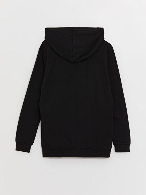 Kap??onlu Bask?l? Uzun Kollu Erkek ?ocuk Fermuarl? Sweatshirt - Waikiki фото 3