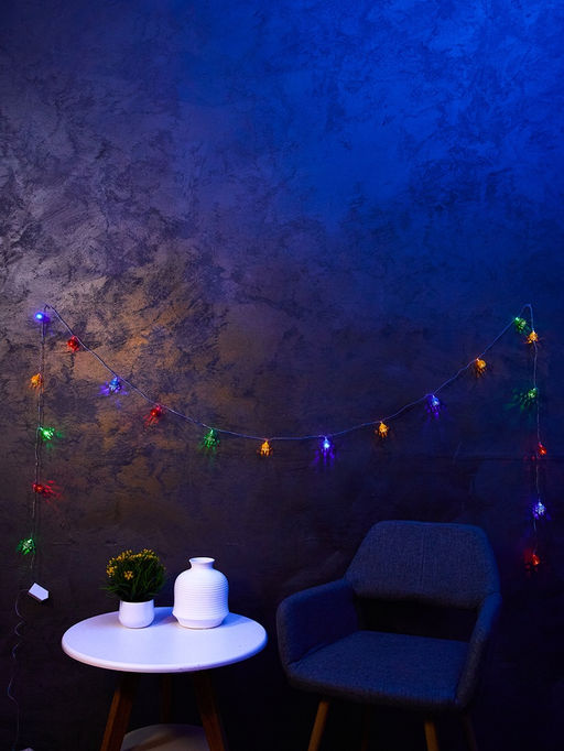 Гирлянда Нить 4 м с насадками Шарик с узором, IP20, прозрачная нить, 20 LED, свечение мульти, 8 режимов, 220 В - Luazon lighting фото 2