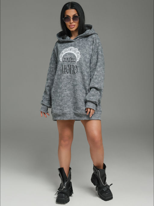 Яхонт худи женское (серый варенка) - Lovetex фото 12