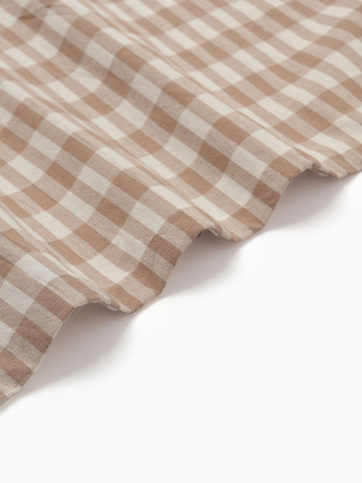 Пододеяльник евро Этель Beige cage, 200220 см, жатый хлопок  фото 5
