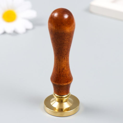 Печать для сургуча с деревянной ручкой «Перо в руке», 9×3×3 см