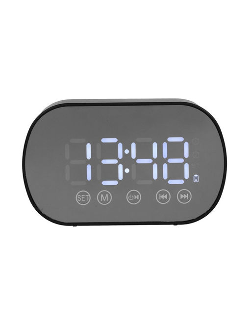 Часы - будильник электронные настольные: колонка, bluetooth, tf-карта, 8.5*3.9*5.2 см, USB   1091213