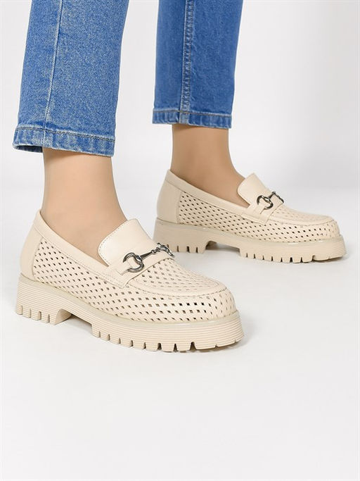 Лоферы женские комфорт 630-10 Bej