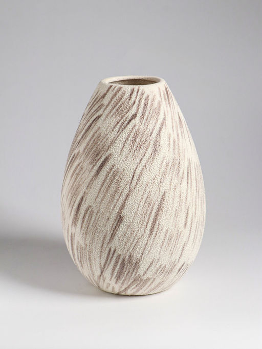 Ваза «Беажио» классик, 24.5×15 см, керамика, бежево-коричневая